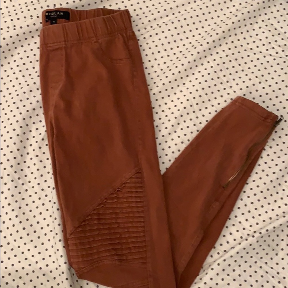 Beulah moto leggings with zipper ankles
